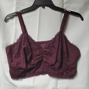 Ava & Viv Plum colored Lace Bralette Size 4X